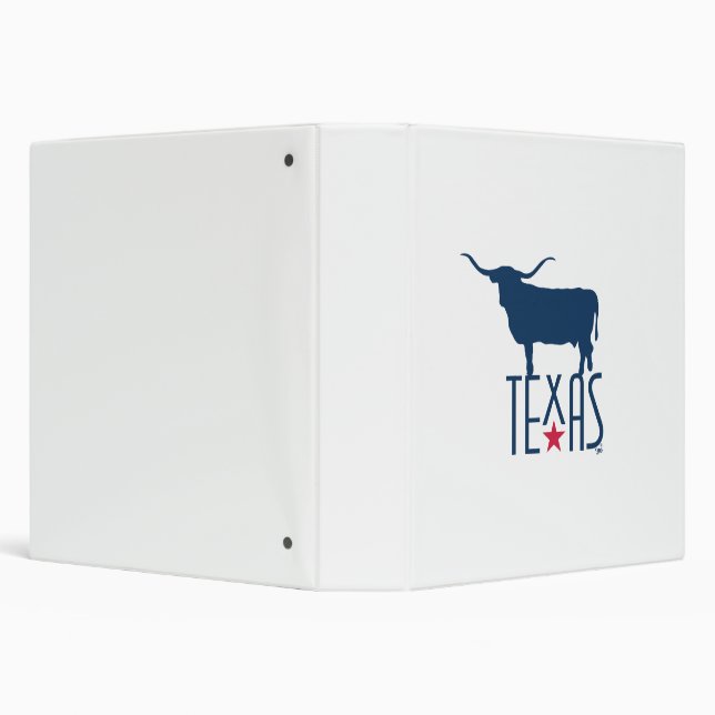 Symbols of Texas, Longhorn, navy 3 Ring Binder (Background)