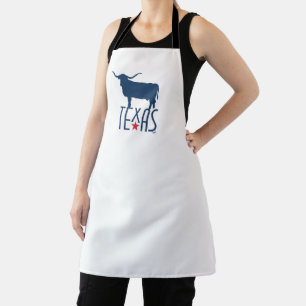 Symbols of Texas, Longhorn, navy Apron