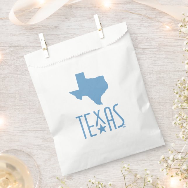 Symbols of Texas, state of Texas, blue Favor Bag (Clipped)