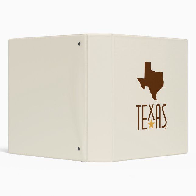 Symbols of Texas, State of Texas, brown 3 Ring Binder (Background)