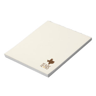 Symbols of Texas, State of Texas, brown Notepad