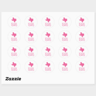 Symbols of Texas, state of Texas, pink Classic Round Sticker