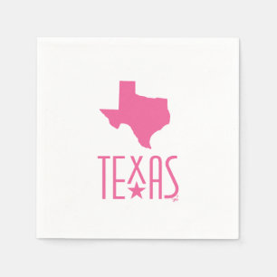 Symbols of Texas, state of Texas, pink Napkins