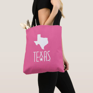 Symbols of Texas, state of Texas, pink Tote Bag