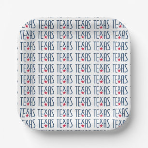 Symbols of Texas, Texas and Star Navy Paper Plates