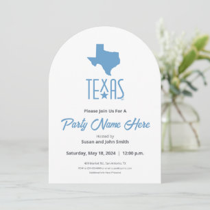 Symbols of Texas, Texas, blue Invitation