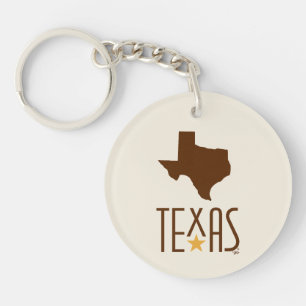 Symbols of Texas, Texas, brown Keychain