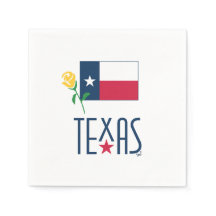 Symbols of Texas, Texas Flag and Yellow Rose lrg