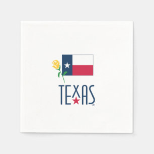 Symbols of Texas, Texas Flag and Yellow Rose Napkins