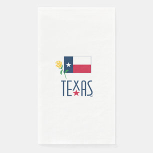 Symbols of Texas, Texas Flag and Yellow Rose, sml Paper Guest Towels