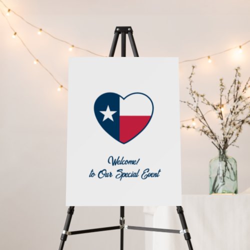 Symbols of Texas Texas Flag Heart Foam Board