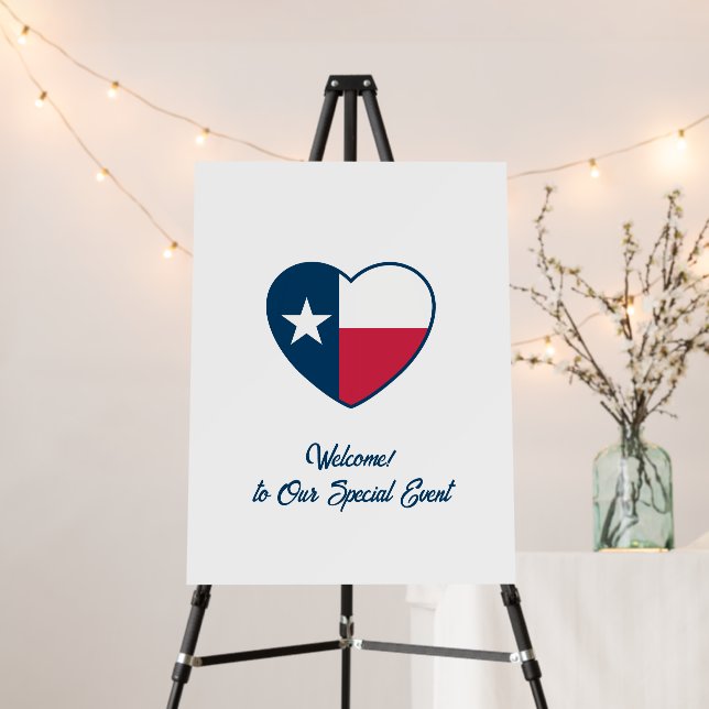 Symbols of Texas, Texas Flag, Heart Foam Board (In Situ (Stand))