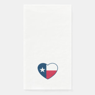 Symbols of Texas, Texas Flag, Heart Paper Guest Towels