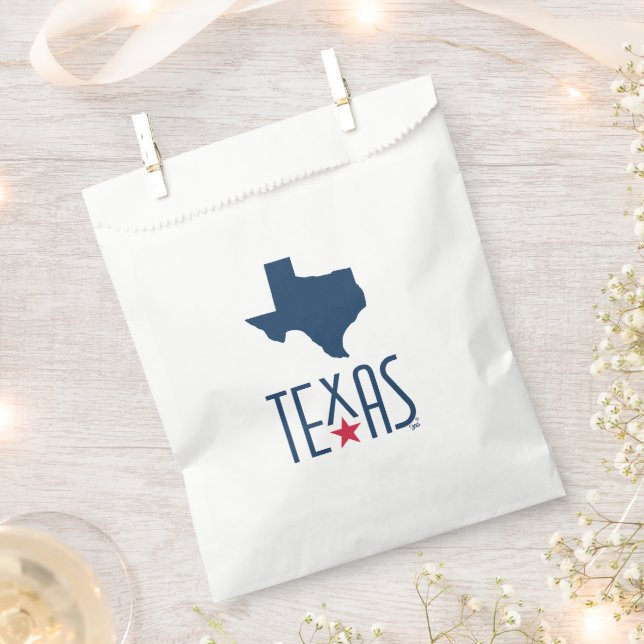 Symbols of Texas, Texas, navy blue Favor Bag (Clipped)