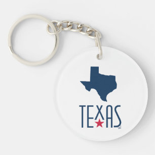 Symbols of Texas, Texas, navy blue Keychain