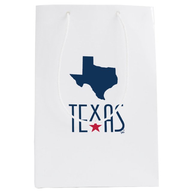 Symbols of Texas, Texas, navy blue Medium Gift Bag (Front)