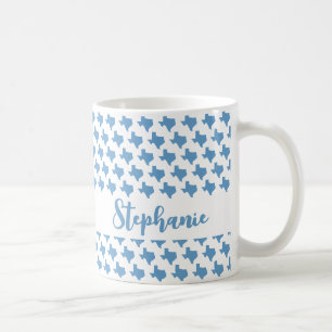 Symbols of Texas, Texas State, Blue Coffee Mug