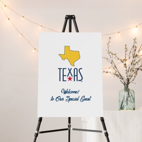 Symbols of Texas Texas yellow Foam Board