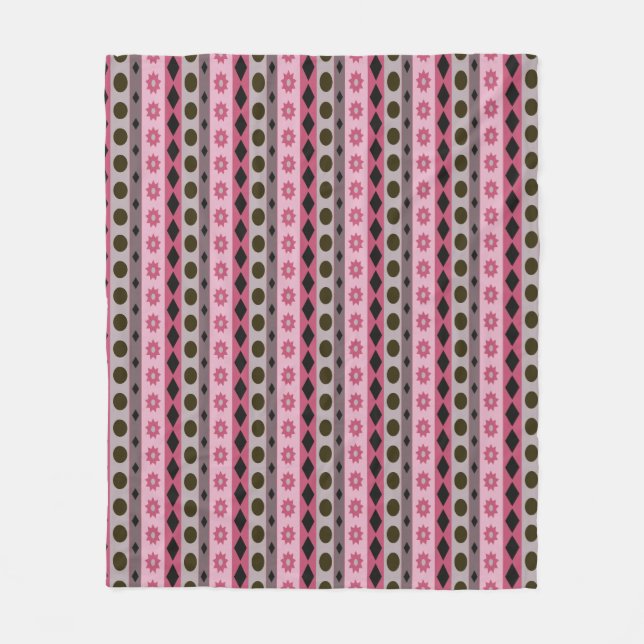 SYMBOLS pink small print Fleece Blanket (Front)