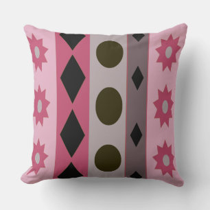 SYMBOLS pink Throw Pillow
