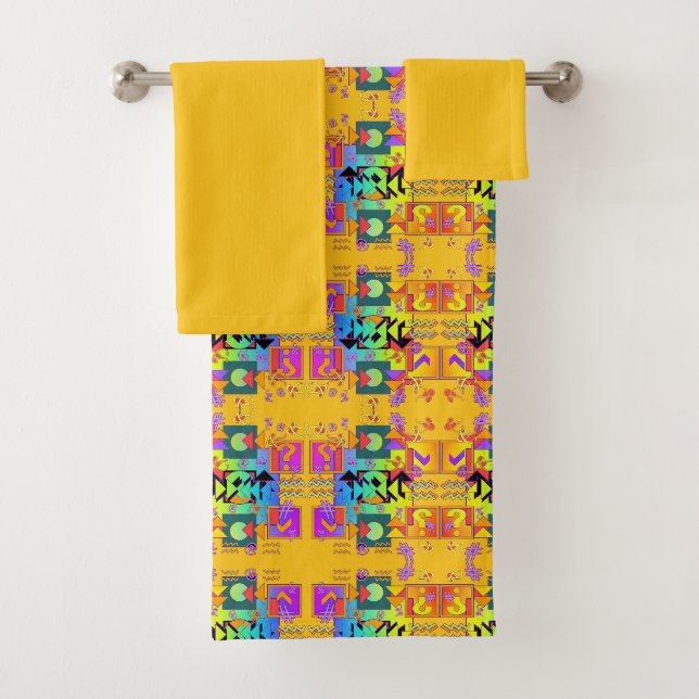 Symbols + Punctuation  Bath Towel Set (Insitu)