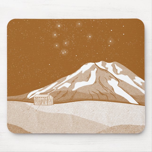 Syme Hut Mount Taranaki Mouse Pad (Front)