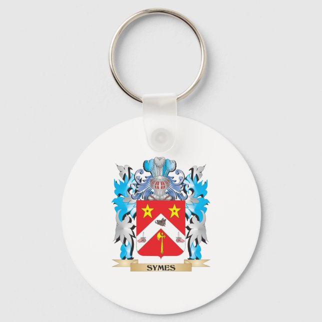 Symes Coat of Arms - Family Crest Keychain (Front)