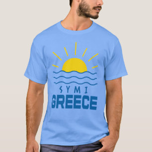 Symi Greece Sunshine And Sea Men's Blue T-Shirt