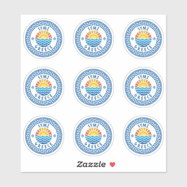 Symi Island, Greece Multiple Pack Sticker (Sheet)