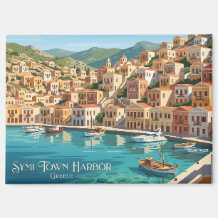 Symi Town Harbor Greece Magnet