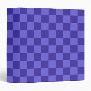 Symmetric Blue Checkerboard Design 3 Ring Binder