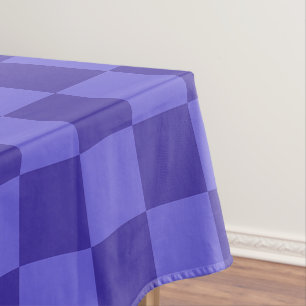 Symmetric Blue Checkerboard Design Tablecloth