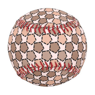 Symmetric Brown Pentagons with Dashed Borders Baseball