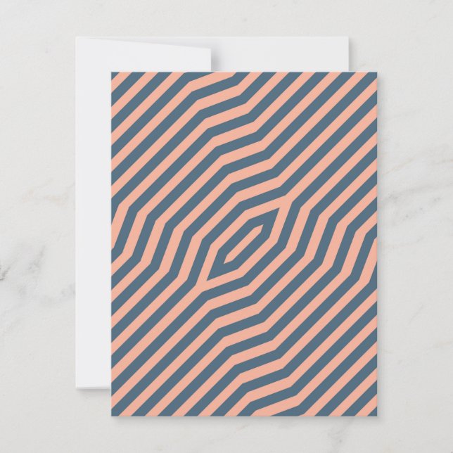 Symmetric diagonal stripes background 10 note card (Front)