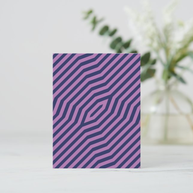 Symmetric diagonal stripes background 11 postcard (Standing Front)