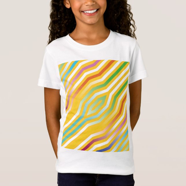 Symmetric diagonal stripes background 3 T-Shirt (Front)