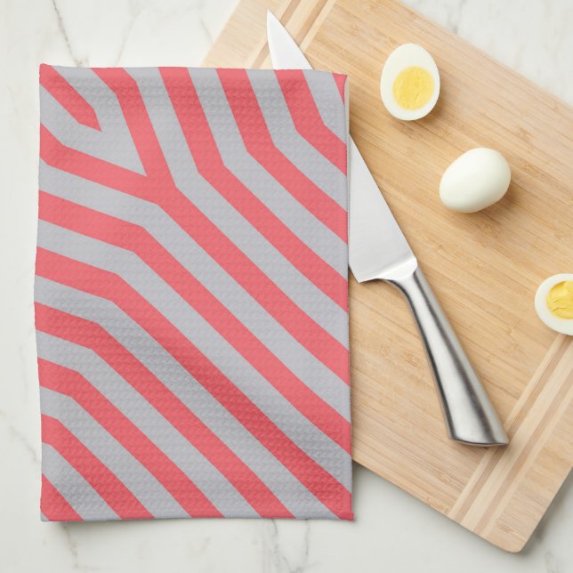 Symmetric diagonal stripes background 5 kitchen towel (Quarter Fold)