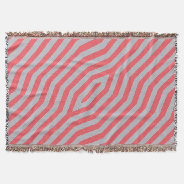 Symmetric diagonal stripes background 5 throw blanket (Front)