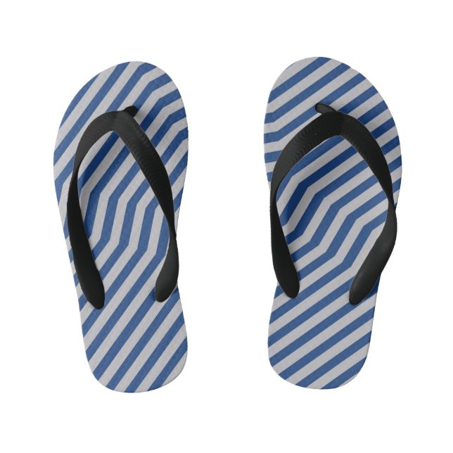 Symmetric diagonal stripes background 6 kid's flip flops (Footbed)