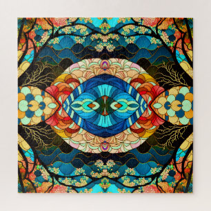 SYMMETRIC FOREST JAPANESE ART STYLE JIGSAW PUZZLE