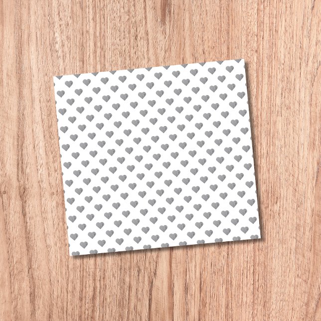 Symmetric Small Concrete Gray Hearts on White  Post-it Notes (Creator Uploaded)