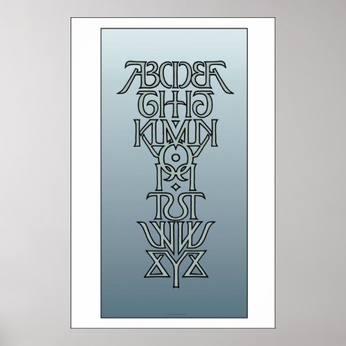 Symmetrical Alphabet Ambigram Poster