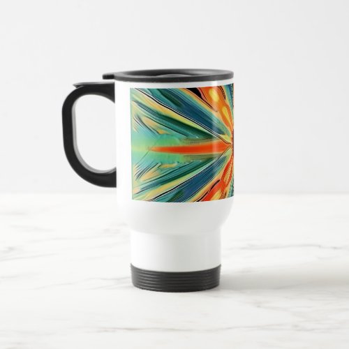 Symmetrical Blooms Travel Mug