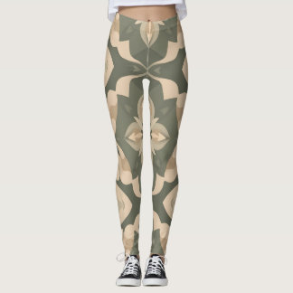 Symmetrical Decor Leggings - Soft Color Organic De