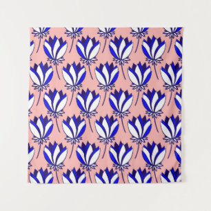 Symmetrical Floral: Colorful Vintage Pattern Tapestry