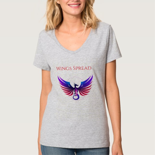 Symmetrical Gradient Dragon Logo T-Shirt (Front)