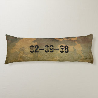 Symmetrical Grunged Green Tan Olive Camouflage Body Pillow