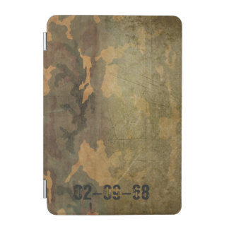 Symmetrical Grunged Green Tan Olive Camouflage iPad Mini Cover