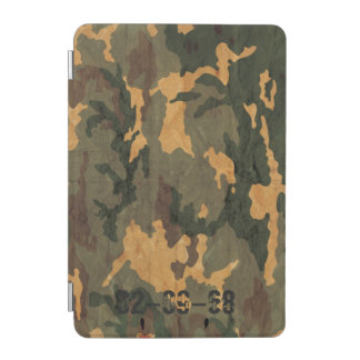 Symmetrical Grunged Green Tan Olive Camouflage iPad Mini Cover