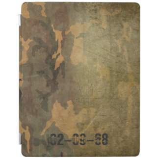Symmetrical Grunged Green Tan Olive Camouflage iPad Smart Cover